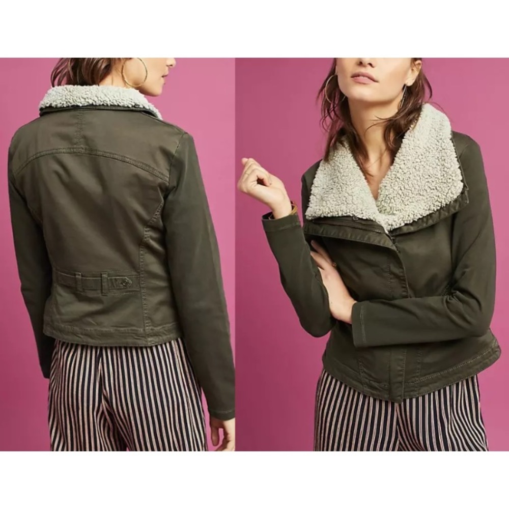 Anthropologie Marrakech Sherpa Cargo Jacket Small